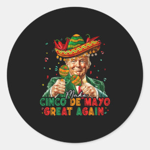 Mexikanisch Mach Cinco De Mayo wieder großartig Lu Runder Aufkleber