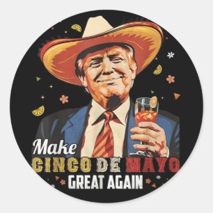 Mexikanisch machen Cinco De Mayo Groß wieder lusti Runder Aufkleber