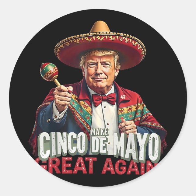 Mexikanisch machen Cinco De Mayo Groß wieder lusti Runder Aufkleber (Vorderseite)