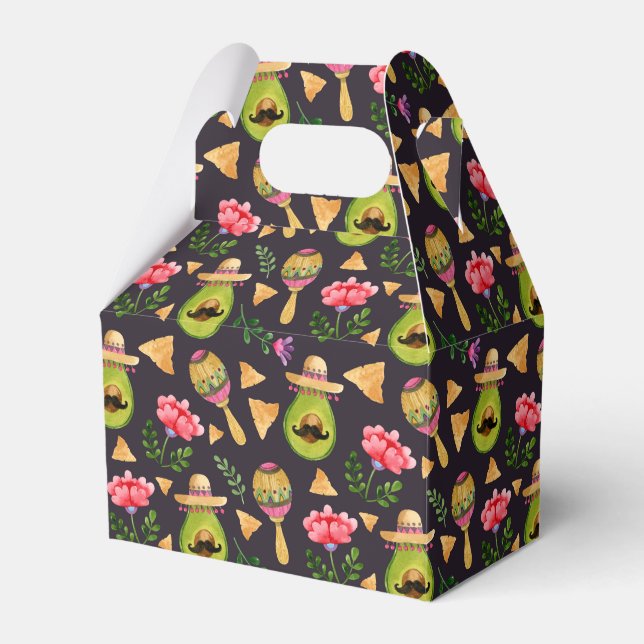 Mexikanisch-Spicy Fiesta Favor Box Geschenkschachtel (Vorderseite)