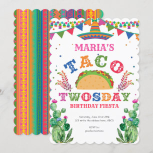 mexikanisch, Taco Party fiesta, Taco zwei wosday,  Einladung