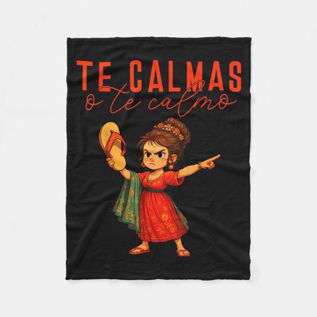 Mexikanisch Te Calmas O Te Calmo Spanische Mutter  Fleecedecke (Vorderseite)
