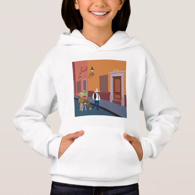 Mexikanisch und Esel in der Stadt Hoodie (Vorderseite)