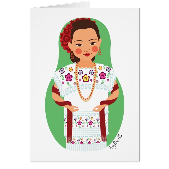 mexikanisch, Yucatan Matryoshka Card (Vorne)