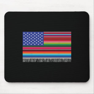 mexikanische amerikanische Flagge Serape Cinco de Mousepad