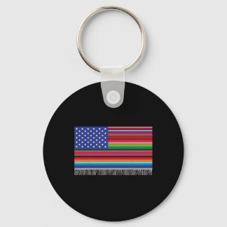 mexikanische amerikanische Flagge Serape Cinco de Schlüsselanhänger
