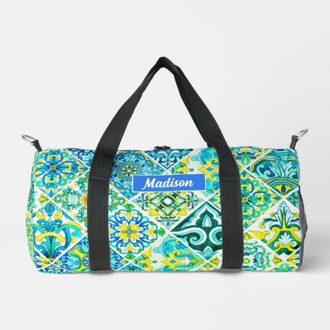 mexikanische Aqua Minze sizilianische mediterrane  Duffle Bag (Vorderseite)