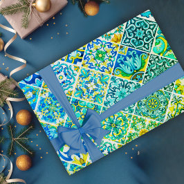 mexikanische Aqua Minze sizilianische mediterrane  Geschenkpapier