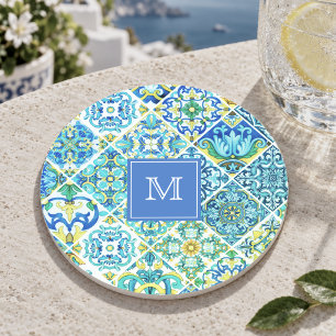 Mexikanische aqua Minze sizilianische mediterrane Getränkeuntersetzer