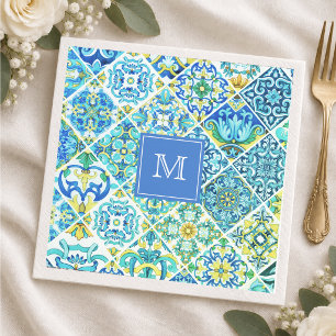 Mexikanische Aqua-Minze sizilianische mediterrane Serviette