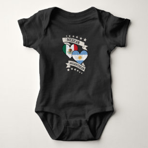 Mexikanische argentinische Herzfahnen Mexiko Argen Baby Strampler