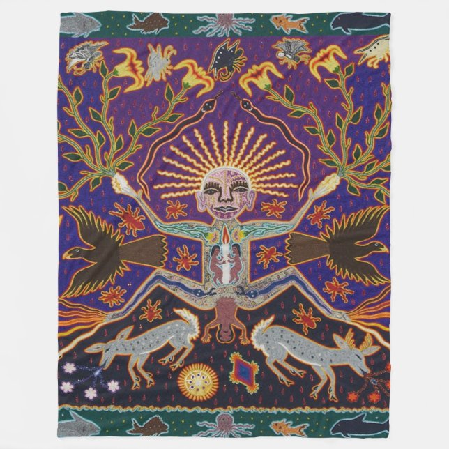 Mexikanische aztekische Mayagöttin-ethnische Fleecedecke (Vorderseite)