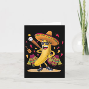 Mexikanische Banane spielen Baseball Funny Cinco D Karte
