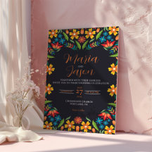 mexikanische Blumenfarben Botanische Blume Hochzei