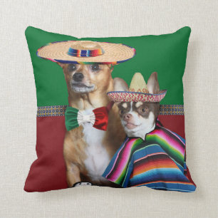Mexikanische Chihuahua verfolgen Wurf Kissen