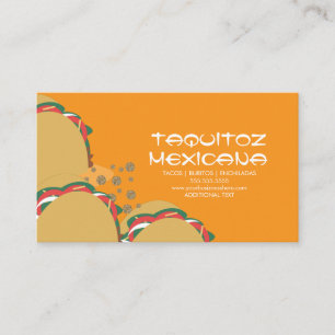 Mexikanische Comida Food Tacos Mexiko Visitenkarte