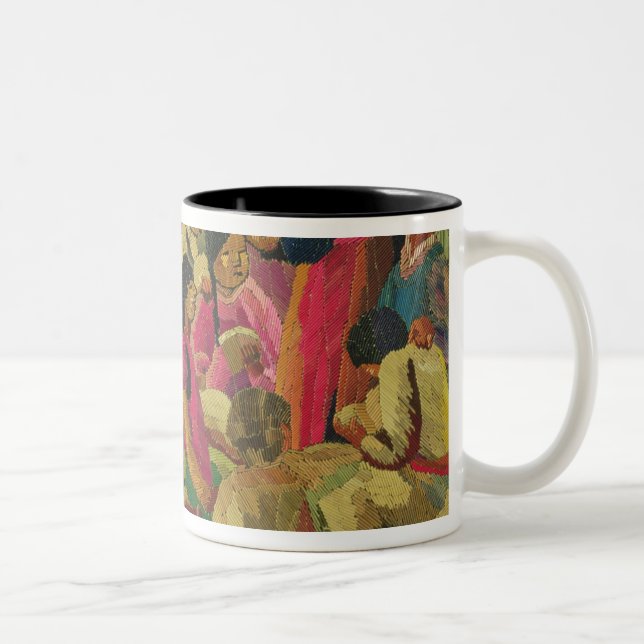Mexikanische Dorfszene Zweifarbige Tasse (Rechts)