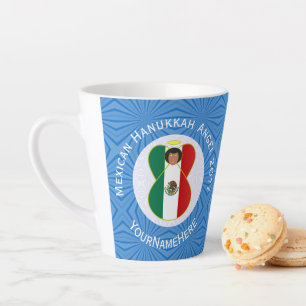 Mexikanische Engel Chanukka-Flagge Personalisiert Milchtasse