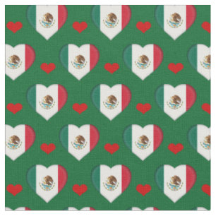 mexikanische Fahne & Red Heart Modefabrik / Mexiko Stoff