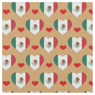 mexikanische Fahne & Red Heart Modefabrik / Mexiko Stoff