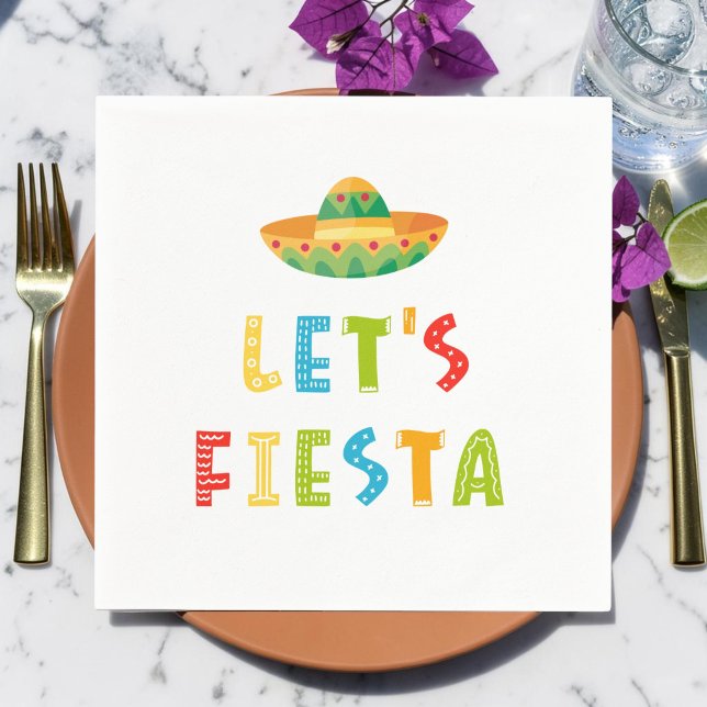 mexikanische Farbe Let's Fiesta Serviette (Von Creator hochgeladen)