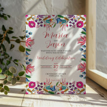 mexikanische farbenfrohe botanische Hochzeit