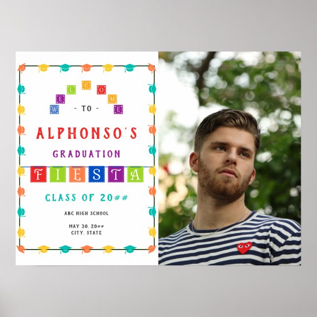 Mexikanische Fiesta 2024 Graduation Party Begrüßun Poster (Vorne)