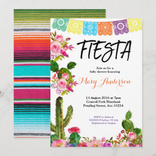 Mexikanische Fiesta-Babyparty-Einladung Einladung