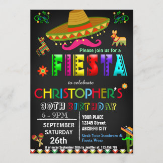 MEXIKANISCHE FIESTA-BIRTHTAGINVITATION EINLADUNG