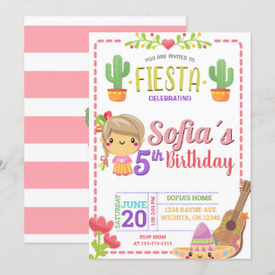 MEXIKANISCHE FIESTA-BIRTHTAGINVITATION EINLADUNG