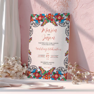 Mexikanische Fiesta Blume Botanische Hochzeit Einladung