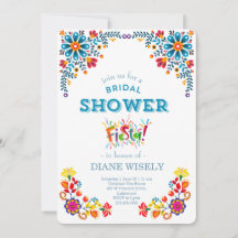 Mexikanische Fiesta Blumen Hochzeitsdusche Einladu
