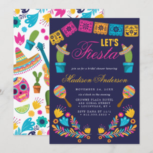 Mexikanische Fiesta Blumenkaktus Brautparty Einladung