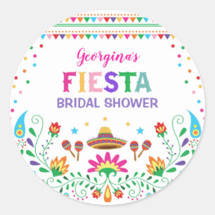Mexikanische Fiesta Brautparty Dekoration Runder Aufkleber