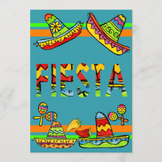 Mexikanische Fiesta Cinco de Mayo Einladungen Aqua