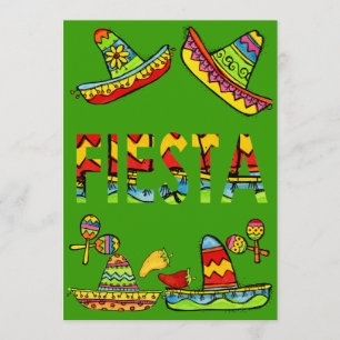 Mexikanische Fiesta Cinco de Mayo Einladungen Grün
