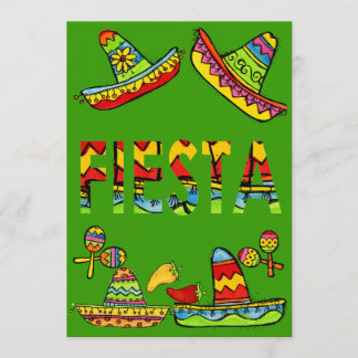Mexikanische Fiesta Cinco de Mayo Einladungen Grün