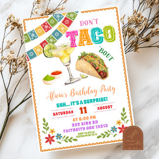 Mexikanische Fiesta Don't Taco Bout Überraschungsg Einladung