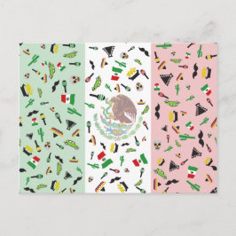 Mexikanische Fiesta - Flagge Mexikos Postkarte