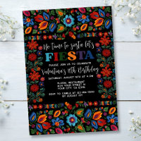 Mexikanische Fiesta Folk Art Floral Stickerei Gebu