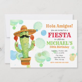 Mexikanische Fiesta Geburtstag Einladung ALLE JAHR