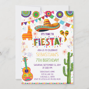 Mexikanische Fiesta-Geburtstags-Einladung Einladung