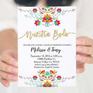 Mexikanische Fiesta-Hochzeitspaare-Einladung Einladung