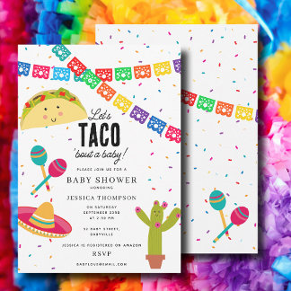 Mexikanische Fiesta - Lasst uns über ein Baby-Tref Einladung