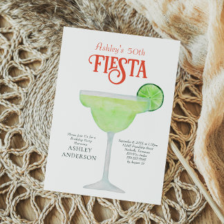 Mexikanische Fiesta Margarita Cocktail Geburtstags Einladung