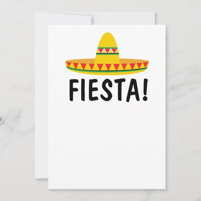 MEXIKANISCHE FIESTA-PARTY EINLADUNGEN PERSONALISIE (Vorderseite)