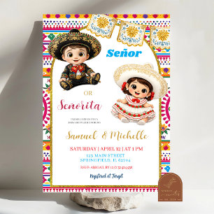 Mexikanische Fiesta Senor oder Senorita Geschlecht Einladung