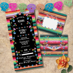 mexikanische Fiesta-Stickerei All In One Einladung