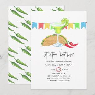 Mexikanische Fiesta-Taco-'bout-Love-Paar- Dusche Einladung