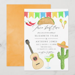 Mexikanische Fiesta Taco-Hochzeit Einladung